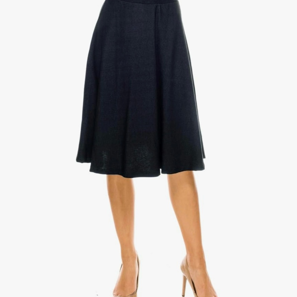 Blue Denim like Midi Skirt
